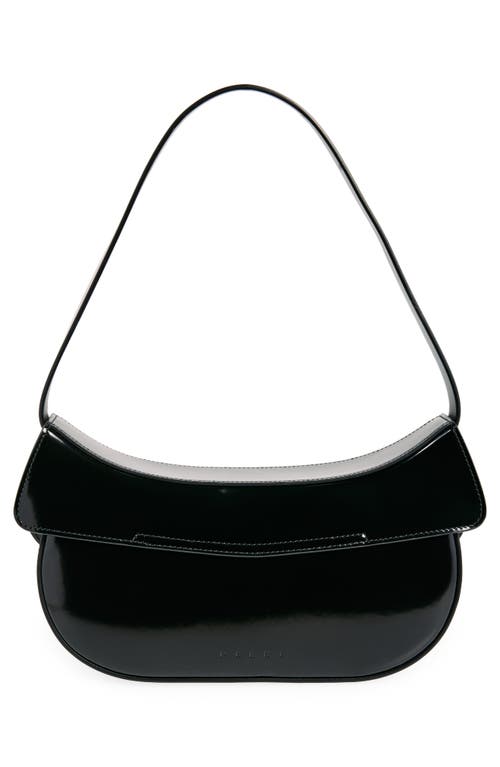 Shop Marni Medium Butterfly Leather Hobo Bag In Black