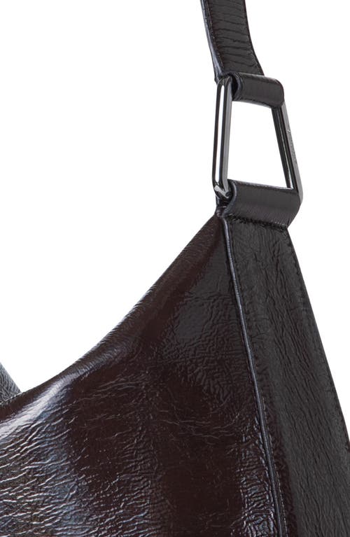 Shop Akris Medium Anna Leather Hobo Bag In Mocca