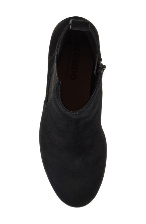 Shop Blondo Stringer Waterproof Wedge Bootie In Black Suede