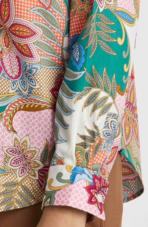 Foxcroft Charlie Floral Paisley Cotton Button-up Shirt In Multi Paisley