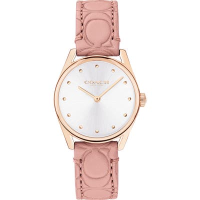 Coach Modern Luxury Leather Strap Watch, 2m