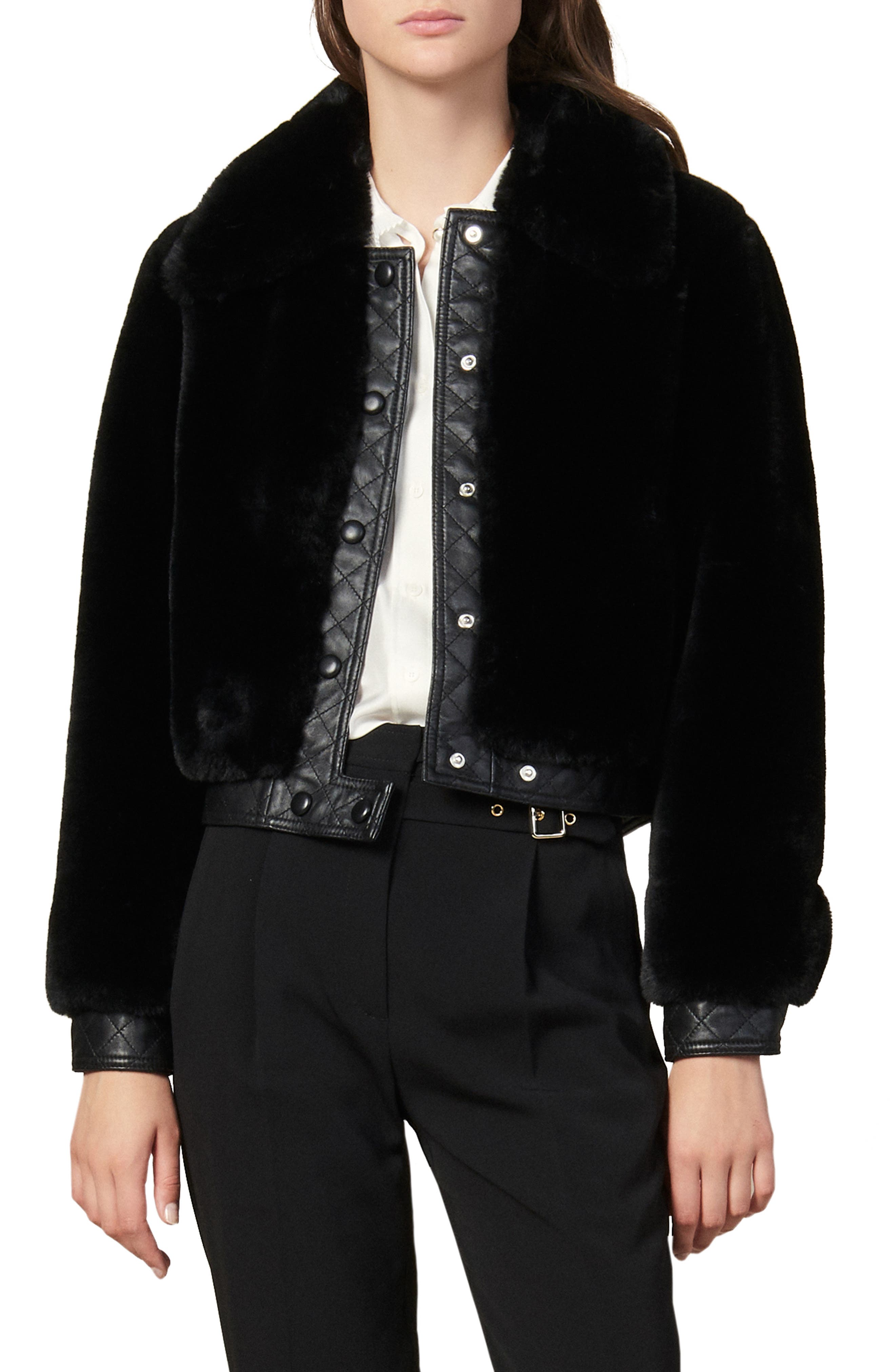 sandro fur jacket