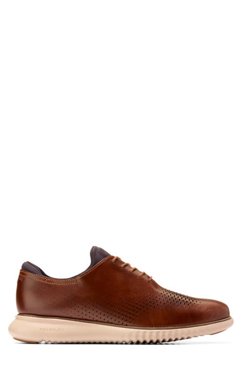 Shop Cole Haan 2.zerogrand Laser Wing Derby In Acorn/sesame