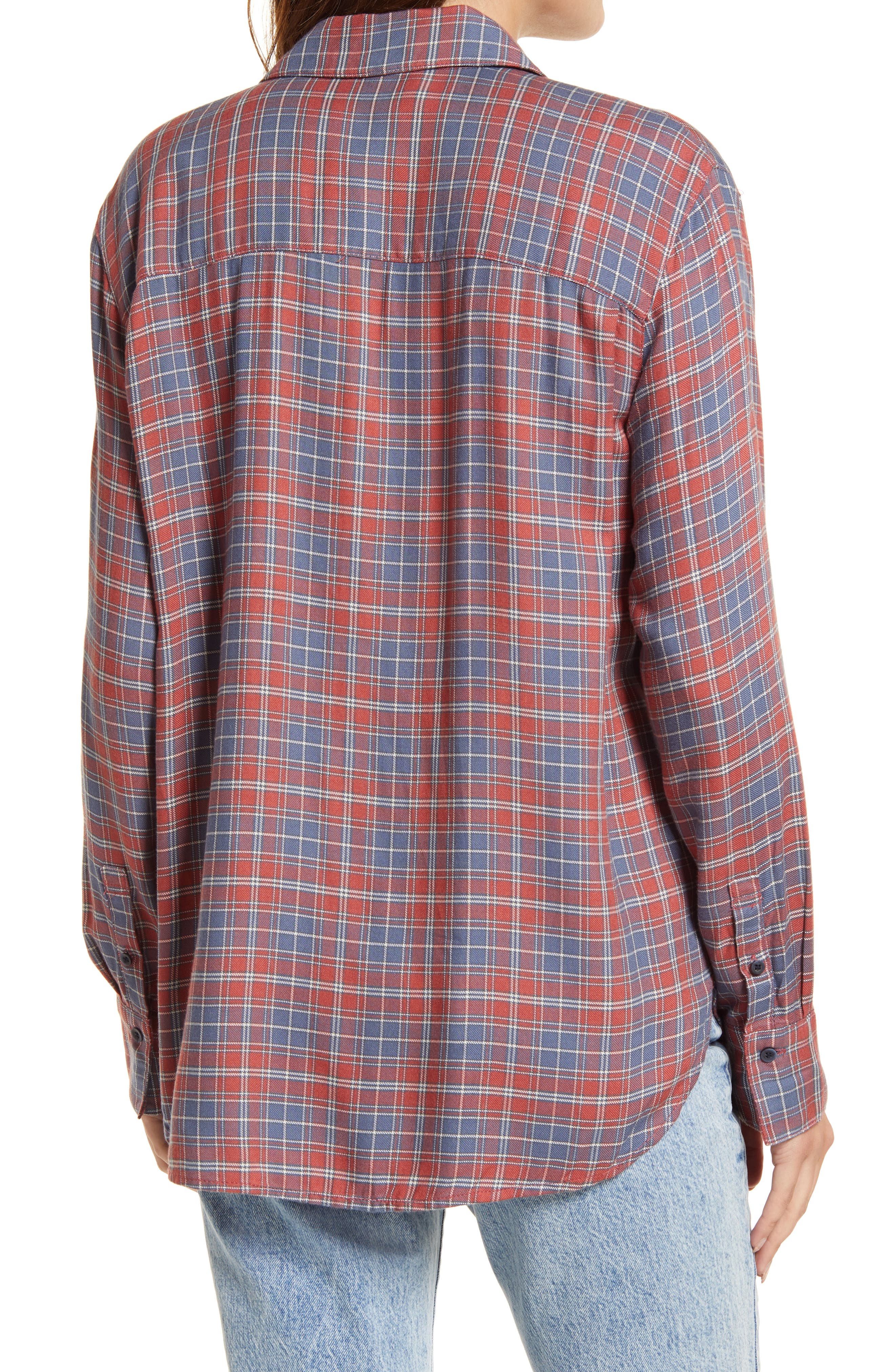 Treasure \u0026 Bond Plaid Boyfriend Shirt 
