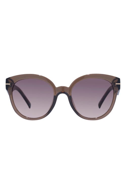 Le Specs Capacious 54mm Round Sunglasses in Chocolate at Nordstrom