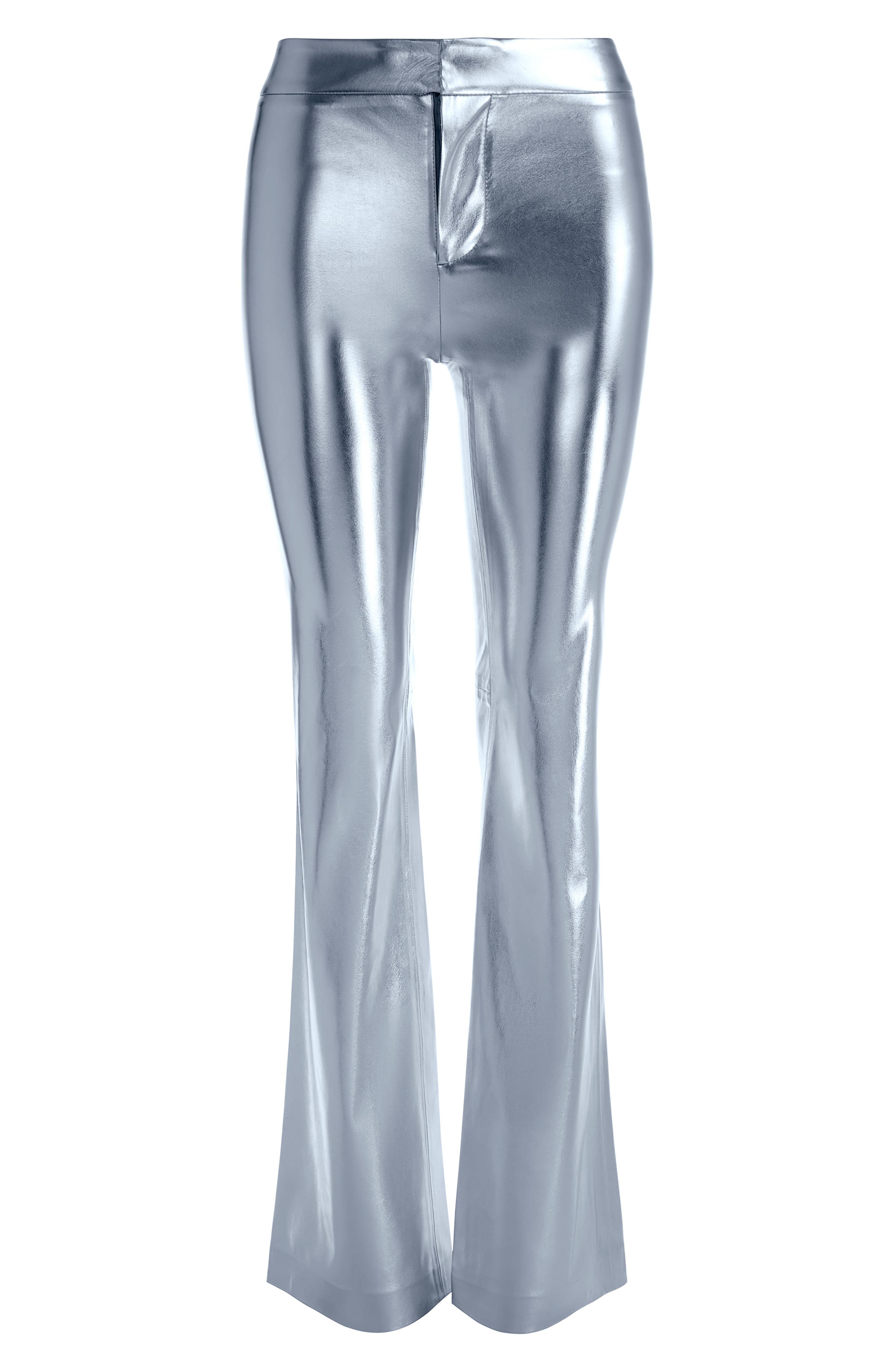 Alice Olivia Livi High Waist Bootcut Metallic Faux Leather Pants