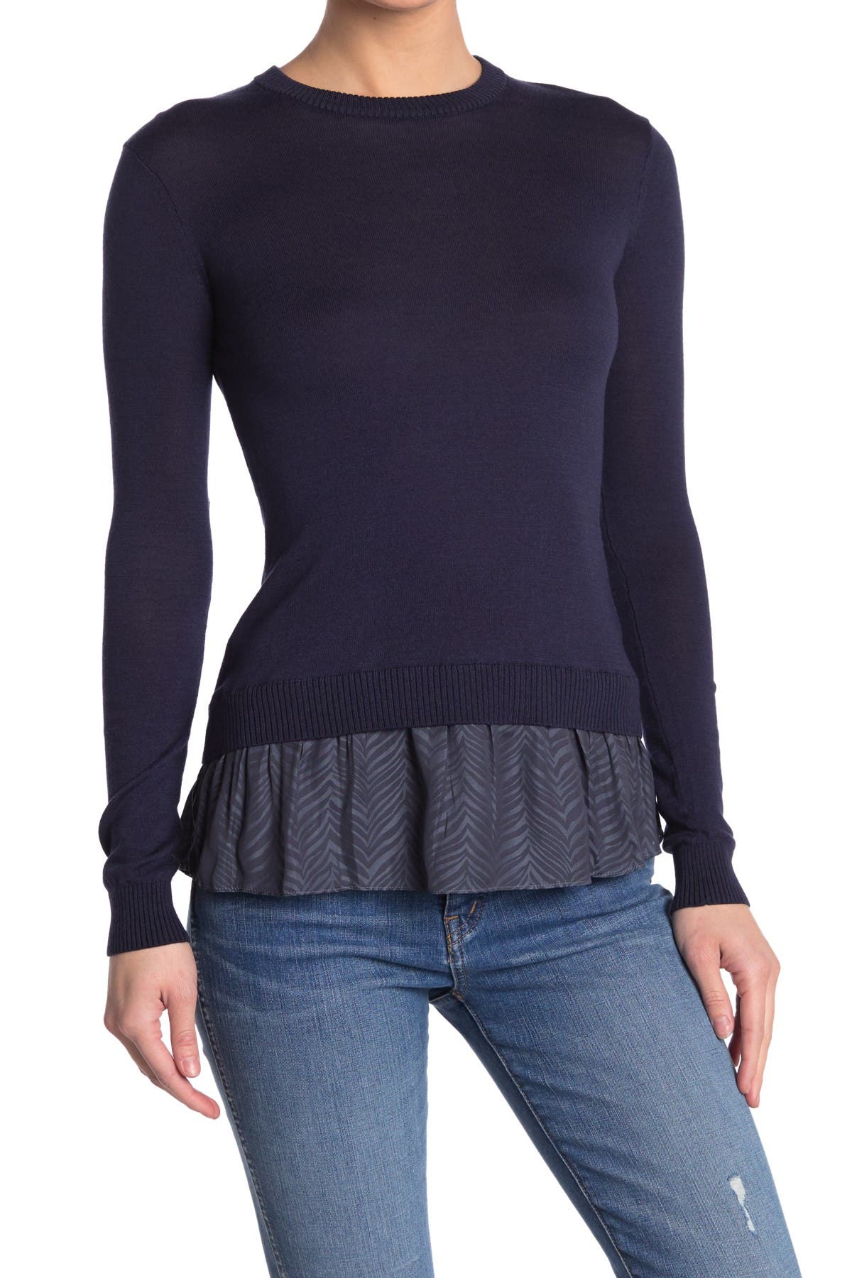 layering crew neck sweater