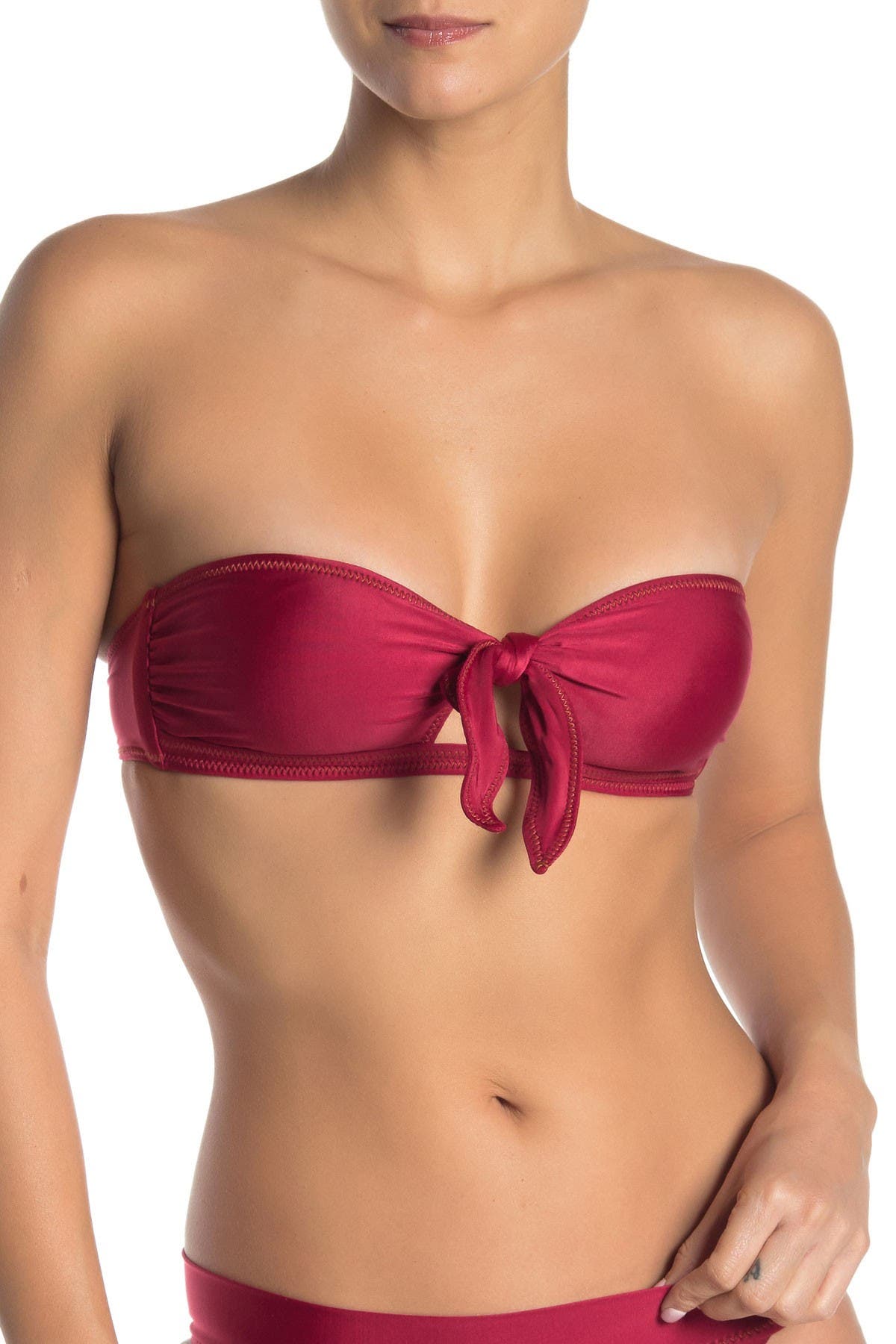 tie bandeau bikini top
