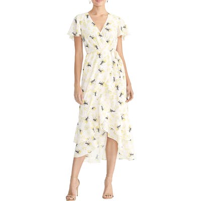 Rachel Rachel Roy Faux Wrap Midi Dress, Beige