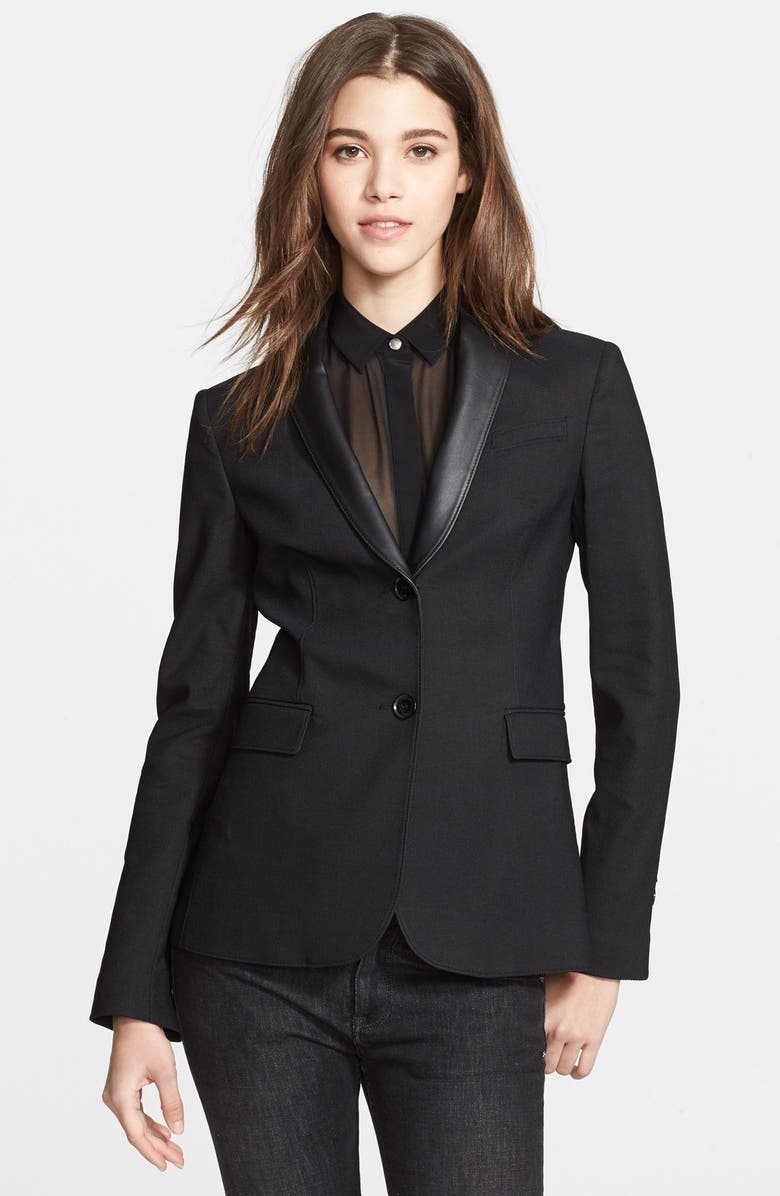 Burberry Brit 'Wicksby' Leather Lapel Jacket | Nordstrom