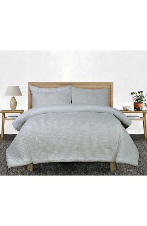 King 3-Piece Waffle Knit Comforter Set