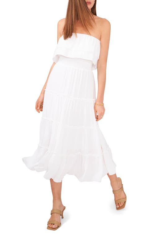 1.STATE Strapless Maxi Dress in Ultra White at Nordstrom, Size Medium