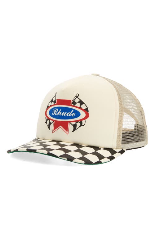 Rhude Chevron Rally Trucker Hat in Off-White at Nordstrom