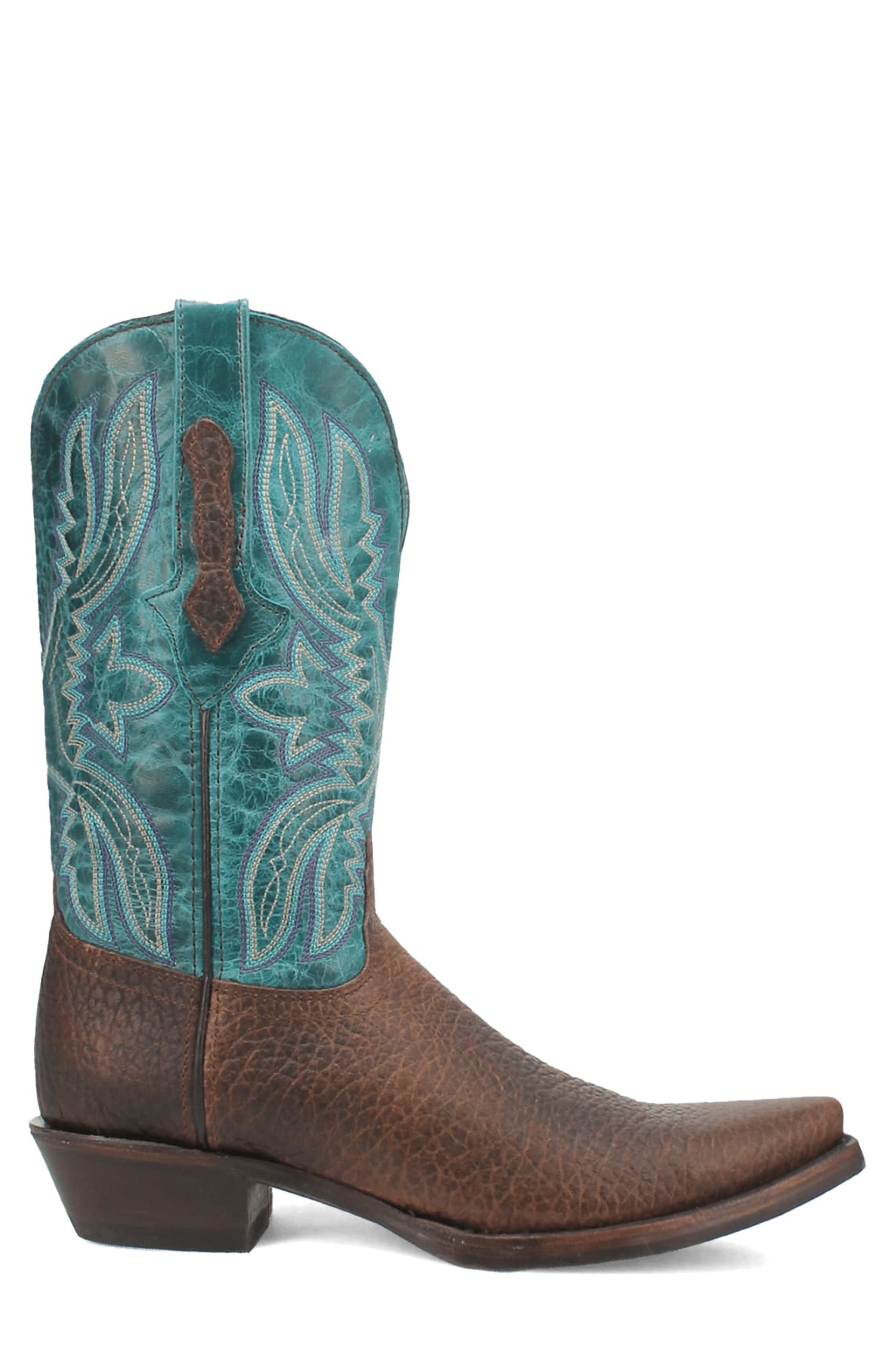 Dingo Gold Rush Pebbled Leather Cowboy Boot In Tan