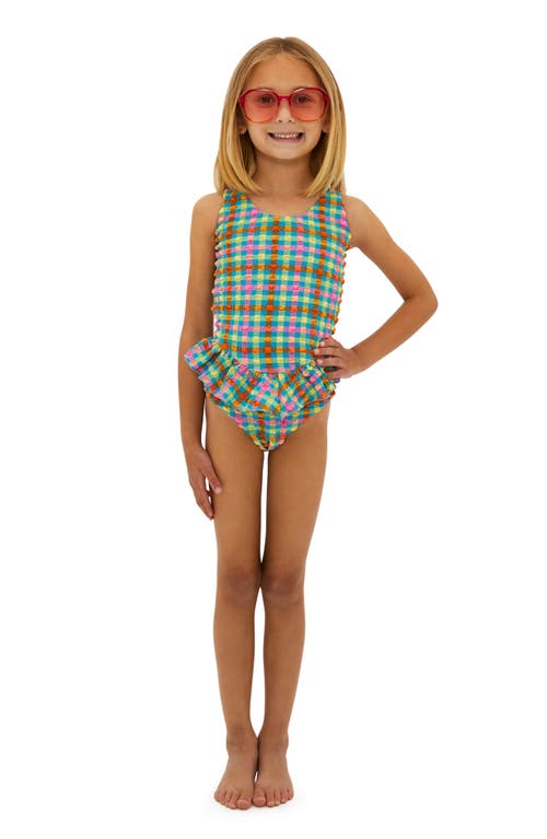 Beach Riot Kids' Little Willow One-Piece Swimsuit Sunny Side Gingham at Nordstrom,