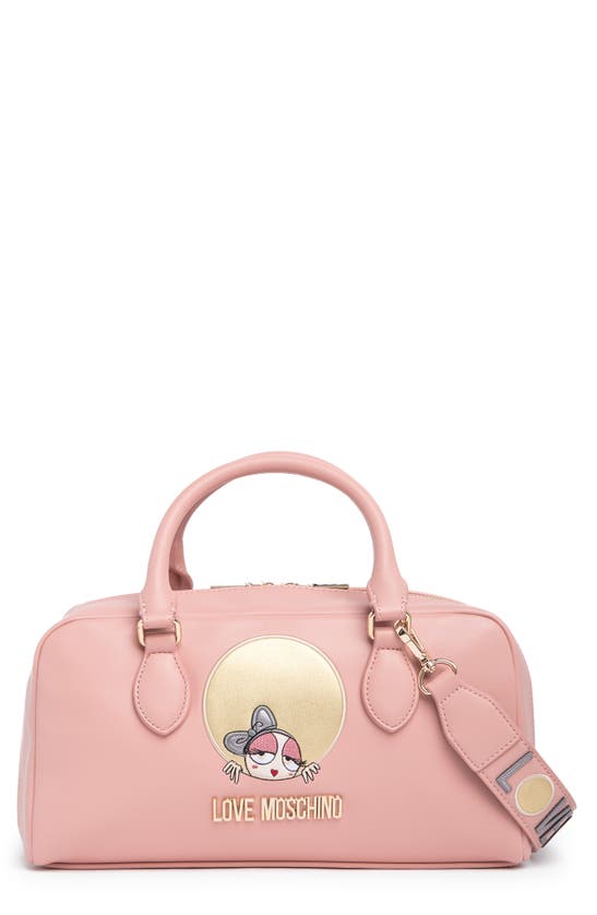 Love Moschino Borsa Faux Leather Handbag In Pink