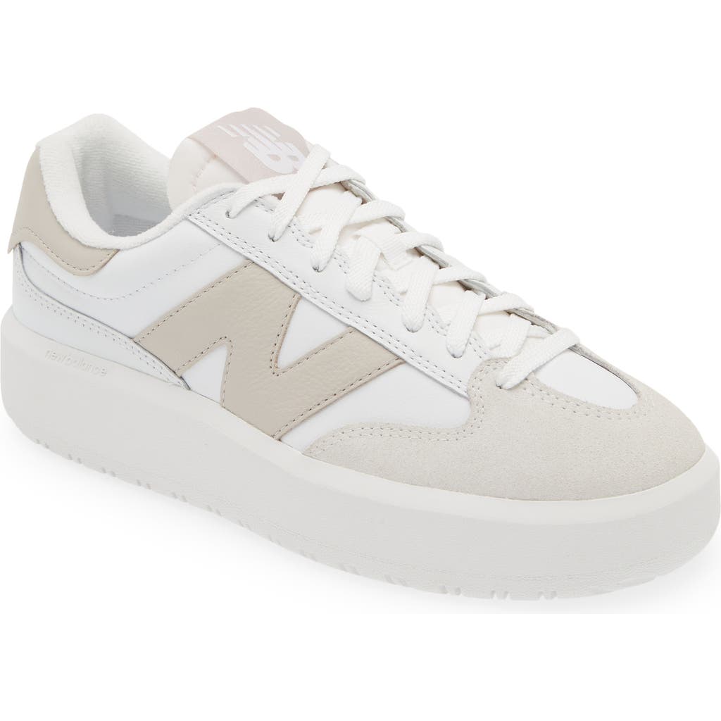 New Balance Gender Inclusive Ct302 Tennis Sneaker In White/rosewood