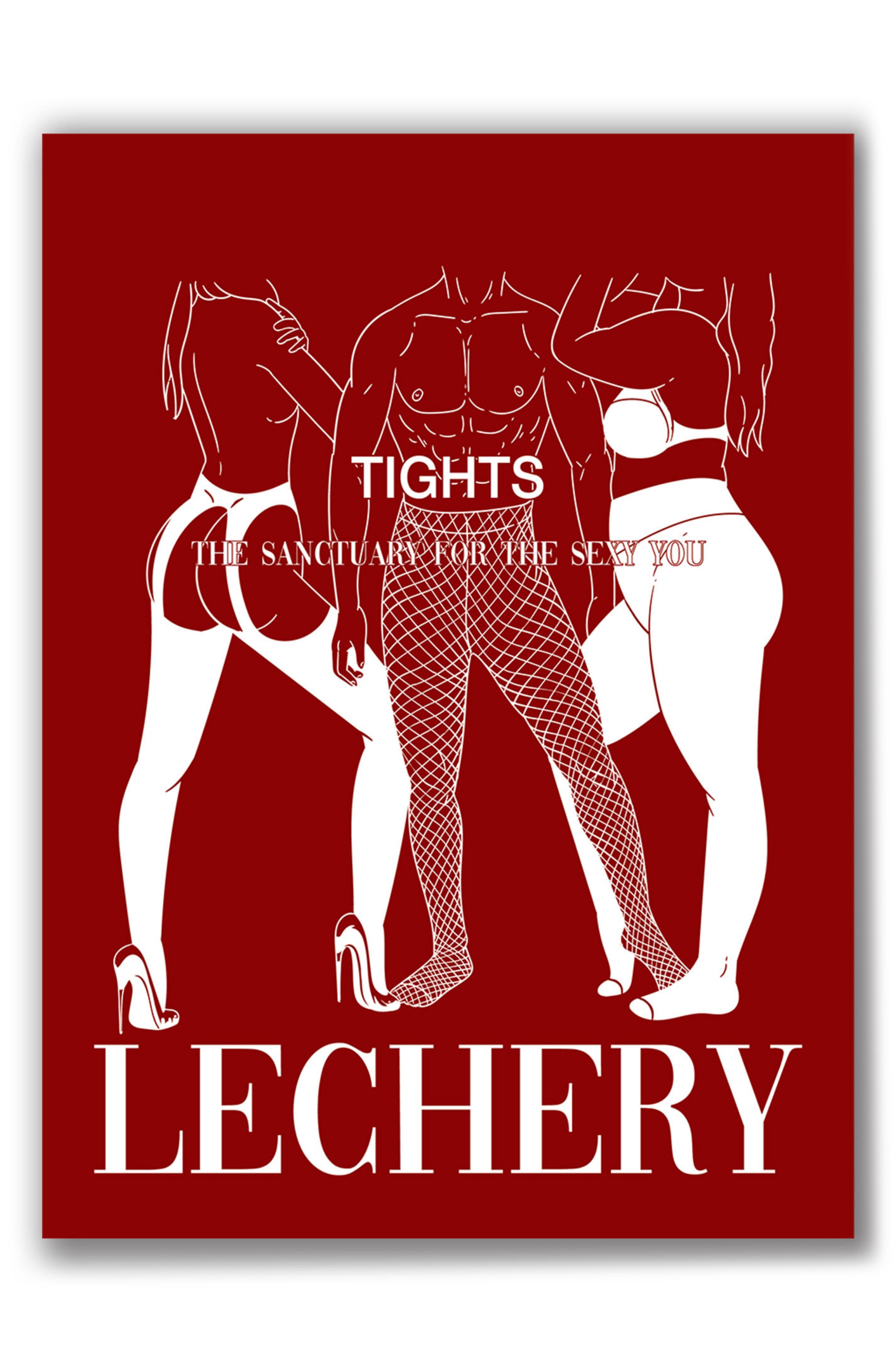 LECHERY® Women's Front-seam Tights (1 Pair) - S/M, Black