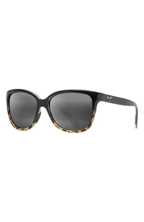 Maui Jim Mj0744s Cat-eye Sunglasses In Black/tortoise