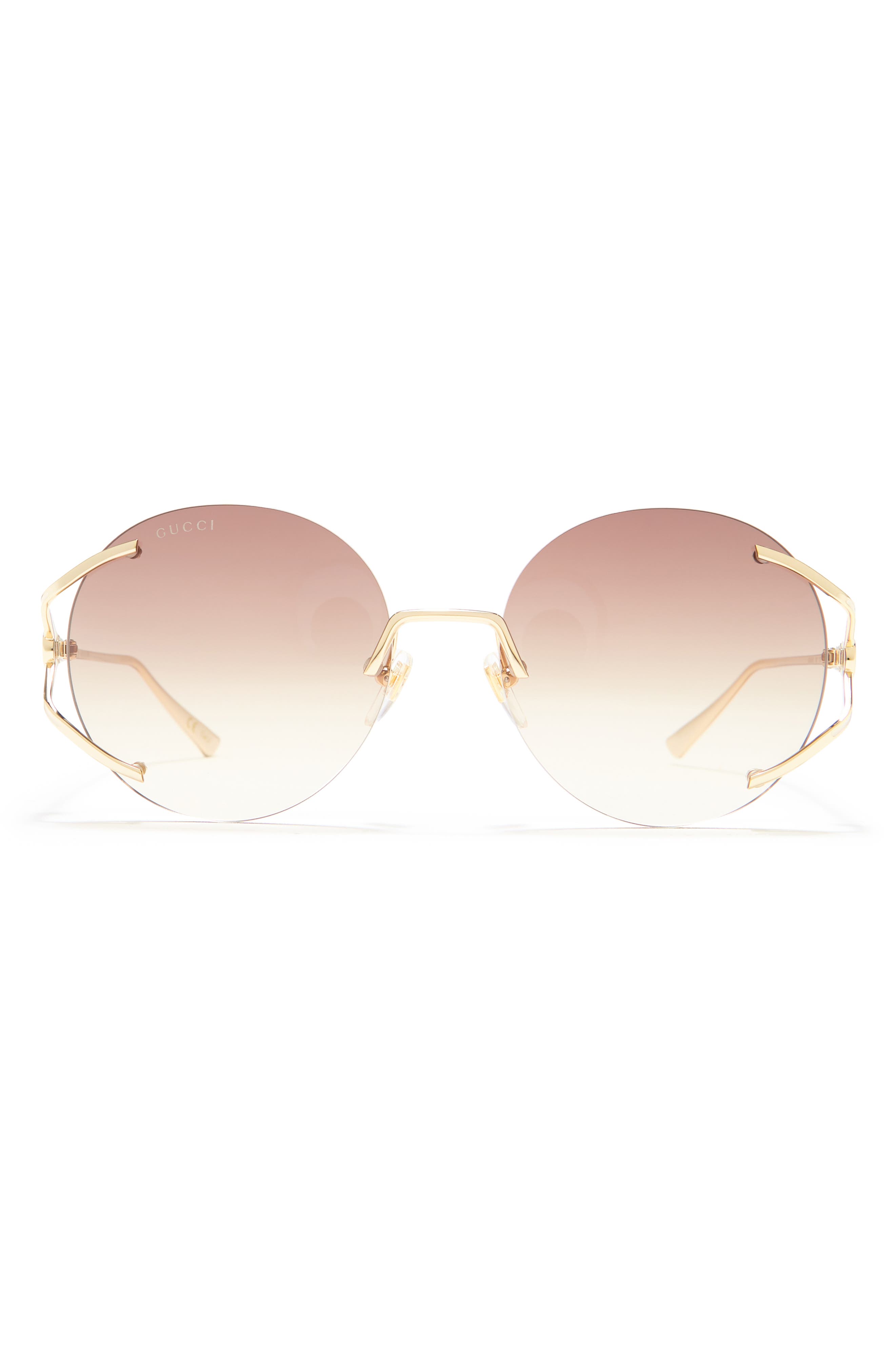 gucci 57mm round sunglasses