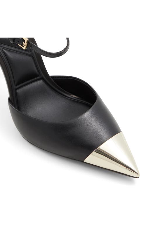 ALDO ALDO MYSHA ANKLE STRAP POINTED CAP TOE PUMP