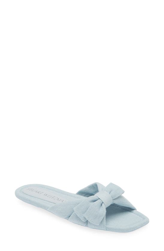 Shop Stuart Weitzman Sofia Slide Sandal In Light Blue