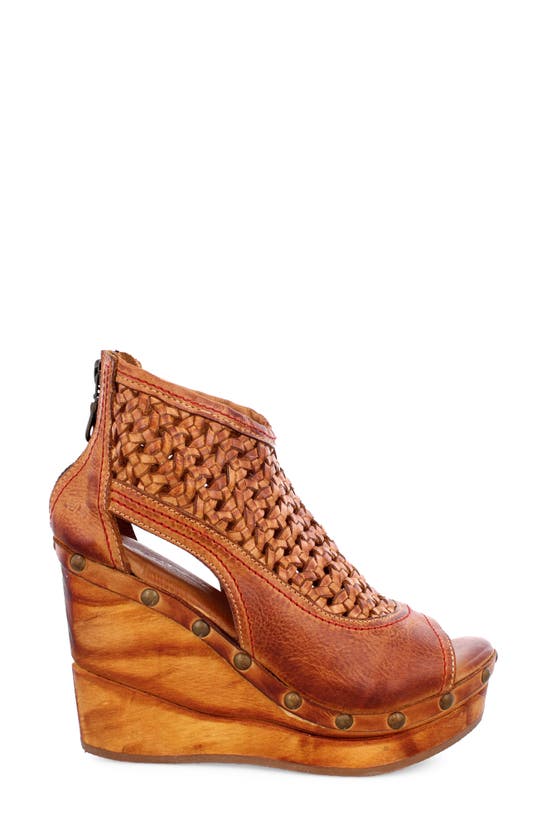 Bed Stu Odette Platform Wedge Sandal In Pecan Dd