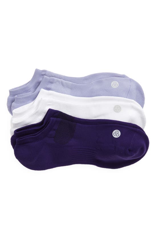 Zella 3-pack Low Training Socks In Blackberry