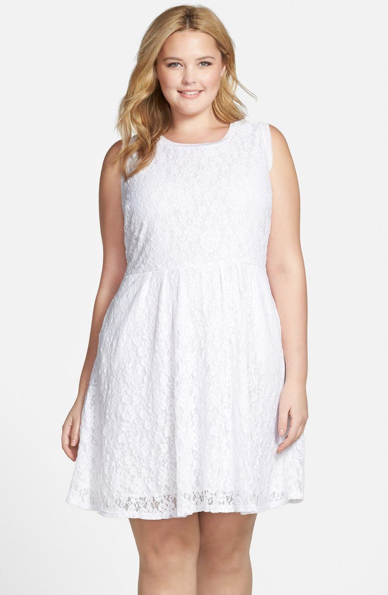 Two by Vince Camuto Floral Lace Babydoll Dress (Plus Size) | Nordstrom