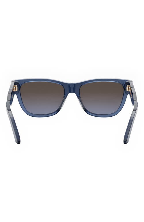 Shop Dior 'signature S6u 54mm Butterfly Sunglasses In Shiny Blue/gradient Bordeaux