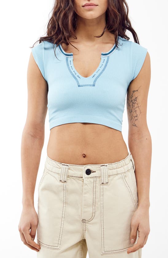 Bdg Urban Outfitters Going For Gold Crop Top In Blue