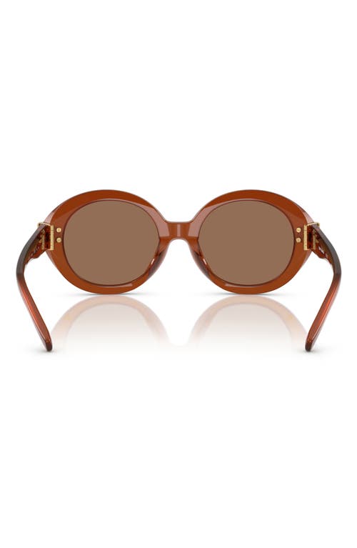 Tory Burch 52mm Oval Sunglasses In 31767352 Opal Brown