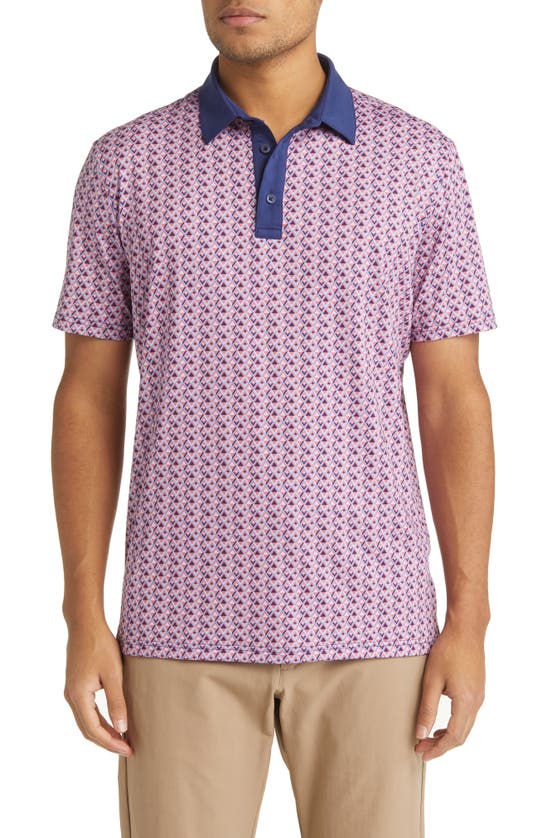 MIZZEN + MAIN MIZZEN+MAIN VERSA GEOMETRIC PRINT PERFORMANCE GOLF POLO 