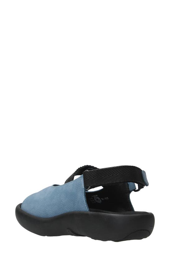 Shop Wolky Jewel Xw Slingback Platform Sandal In Baltic Blue Nubuck