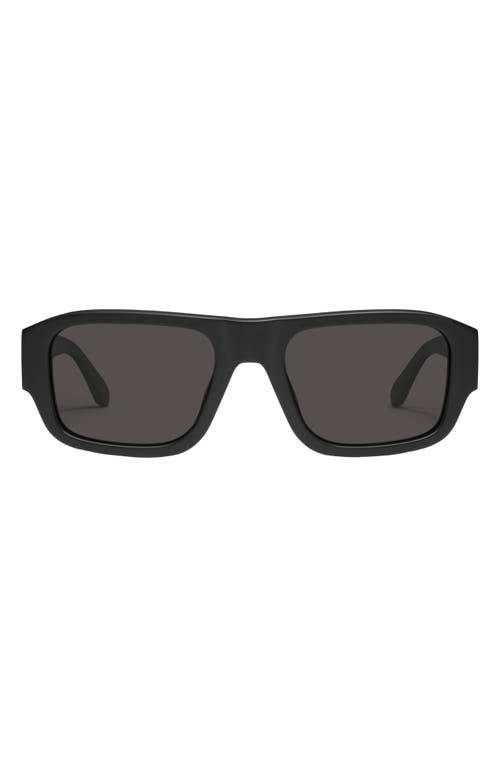 Night Cap 40mm Polarized Shield Sunglasses in Matte Black Polarized