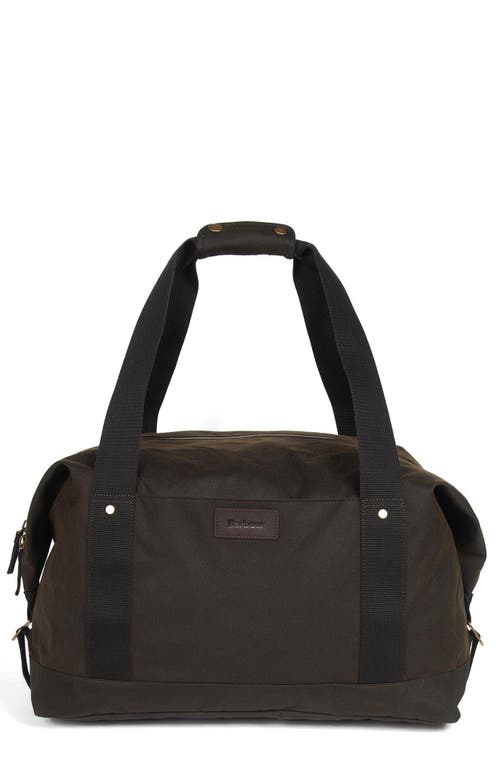 Barbour Essential Wax Holdall Bag in Olive