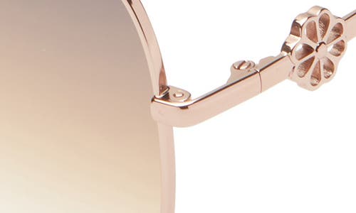 Kate Spade New York Talya 59mm Square Sunglasses In Rose Gold/grey Brown Fuschia