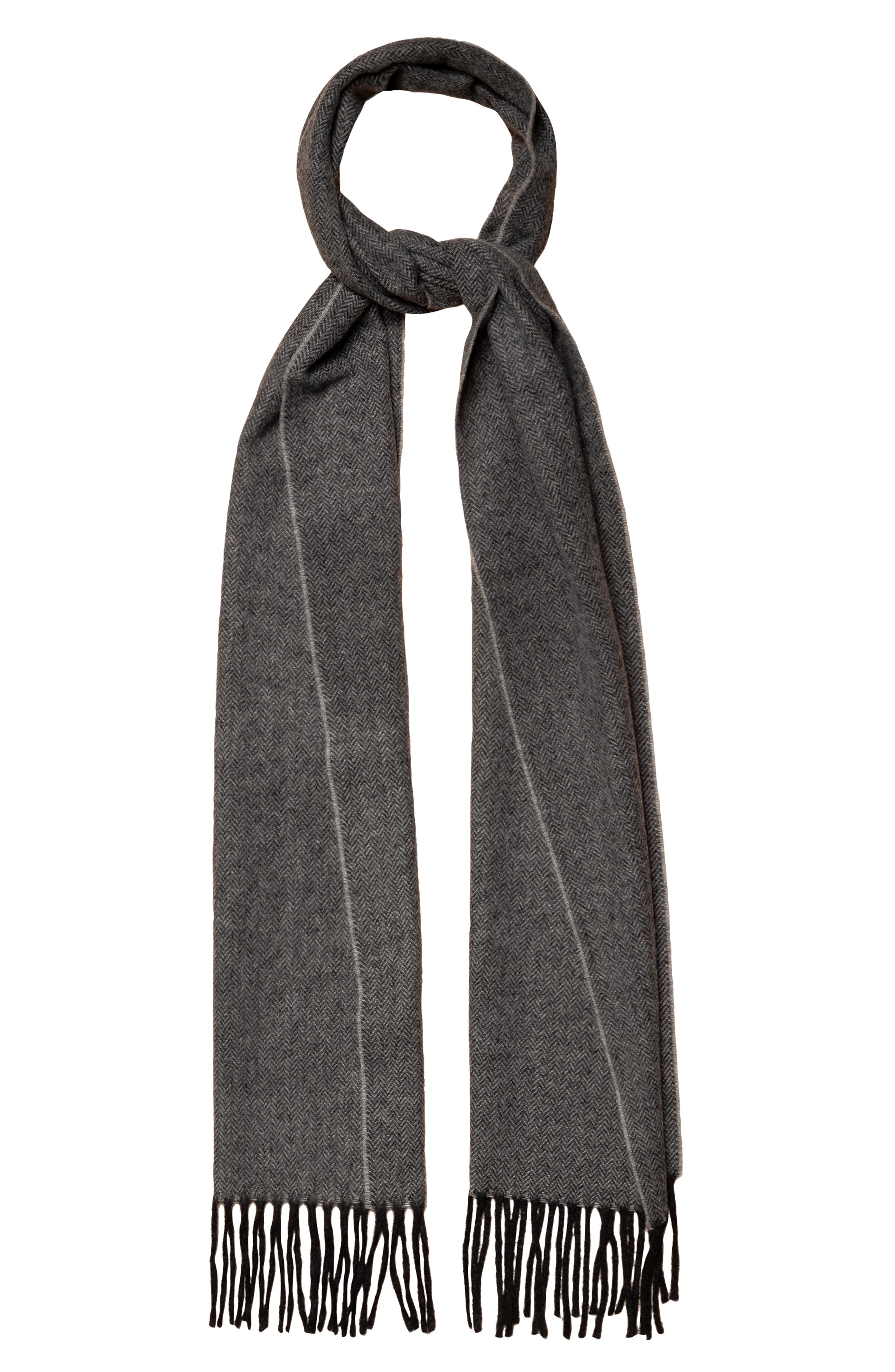 Eton Herringbone Wool Scarf | Nordstrom