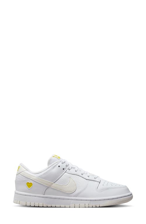 Nike Dunk Low Basketball Shoe In White/sail/opti Yellow