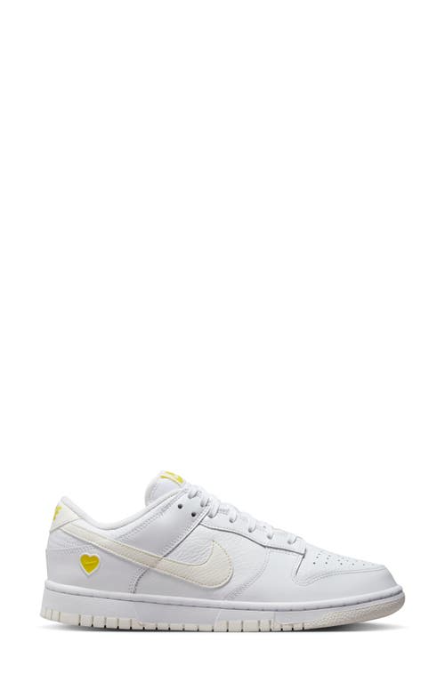 Shop Nike Dunk Low Basketball Shoe In White/sail/opti Yellow