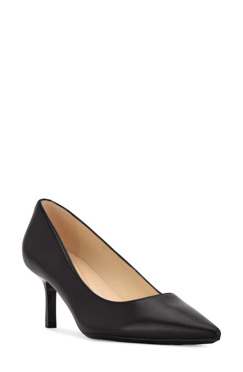 Kuna 9x9 Pointed Toe Pump in Black Leather