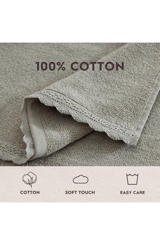 Shop Laura Ashley Juliette 3-piece Towel Set In Pale Grey