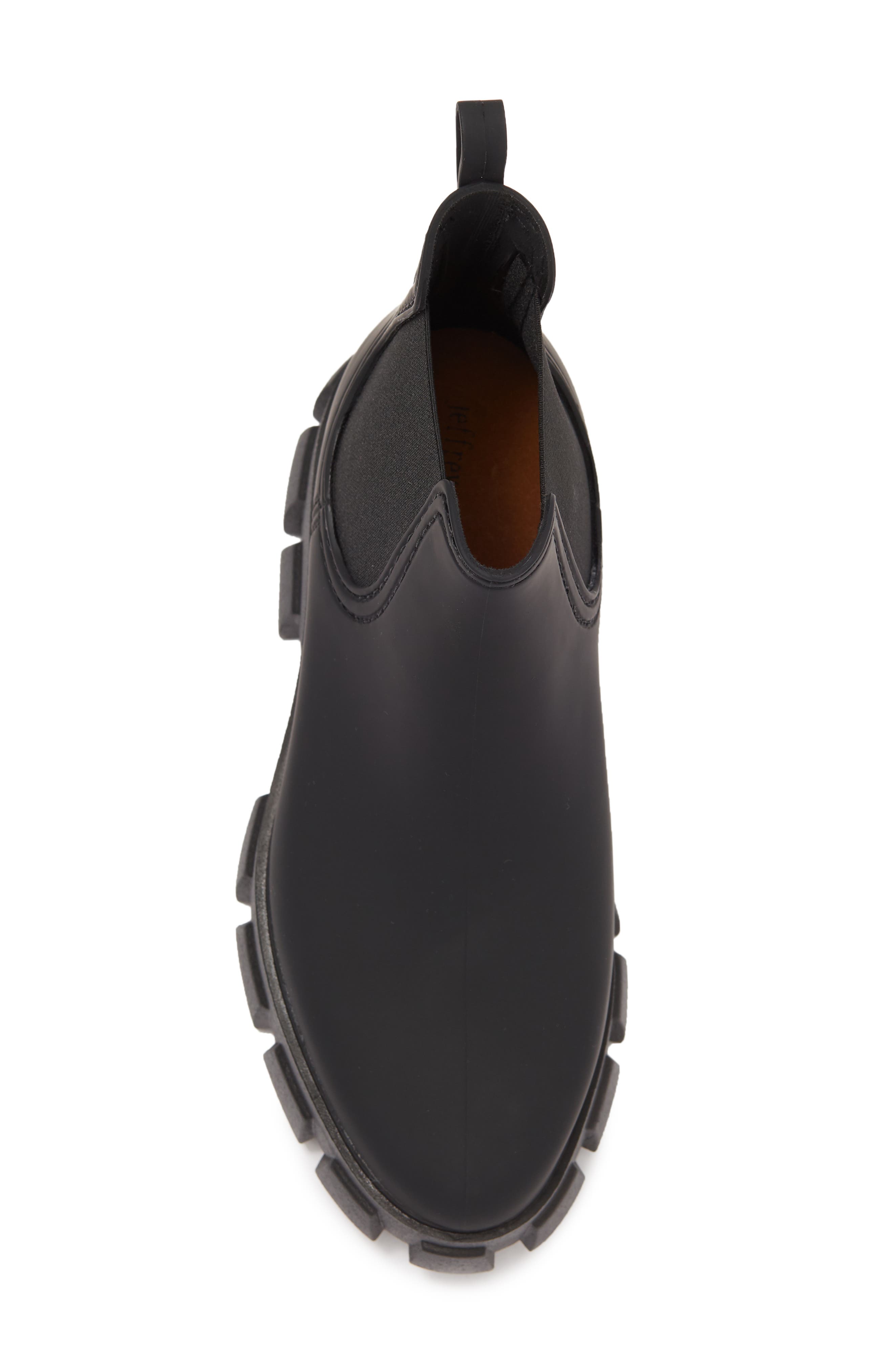 Jeffrey Campbell Platform Lug Sole Chelsea Rain Boot in Black Matte at Nordstrom Rack, Size 6