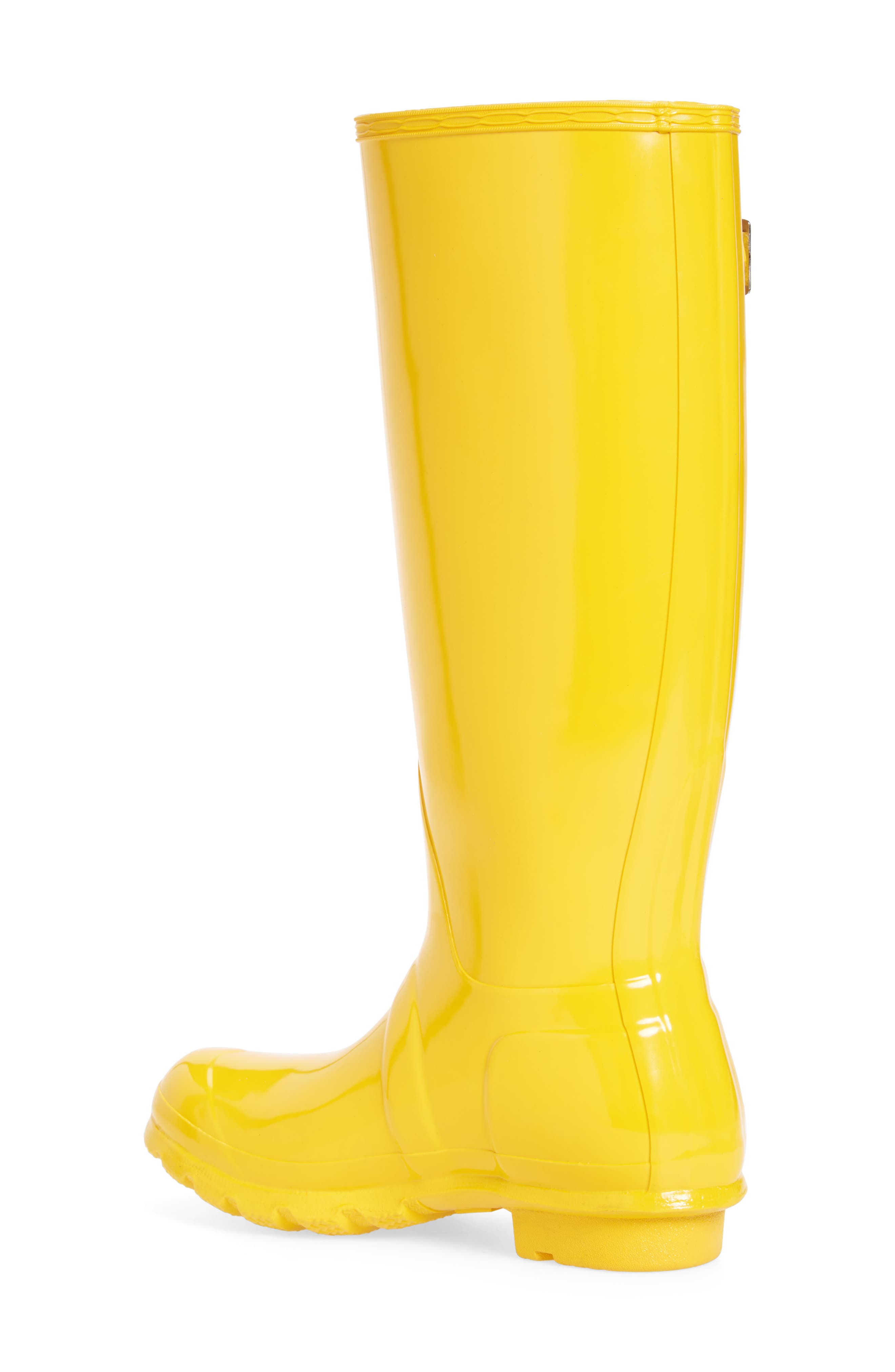 glossy hunter boots