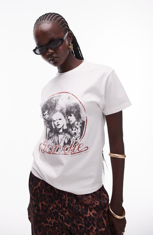 Shop Topshop Blondie Cotton Graphic T-shirt In Ivory