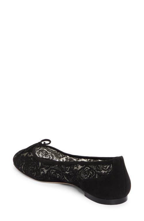 Shop Manolo Blahnik Verizzo Lace Ballet Flat In Black