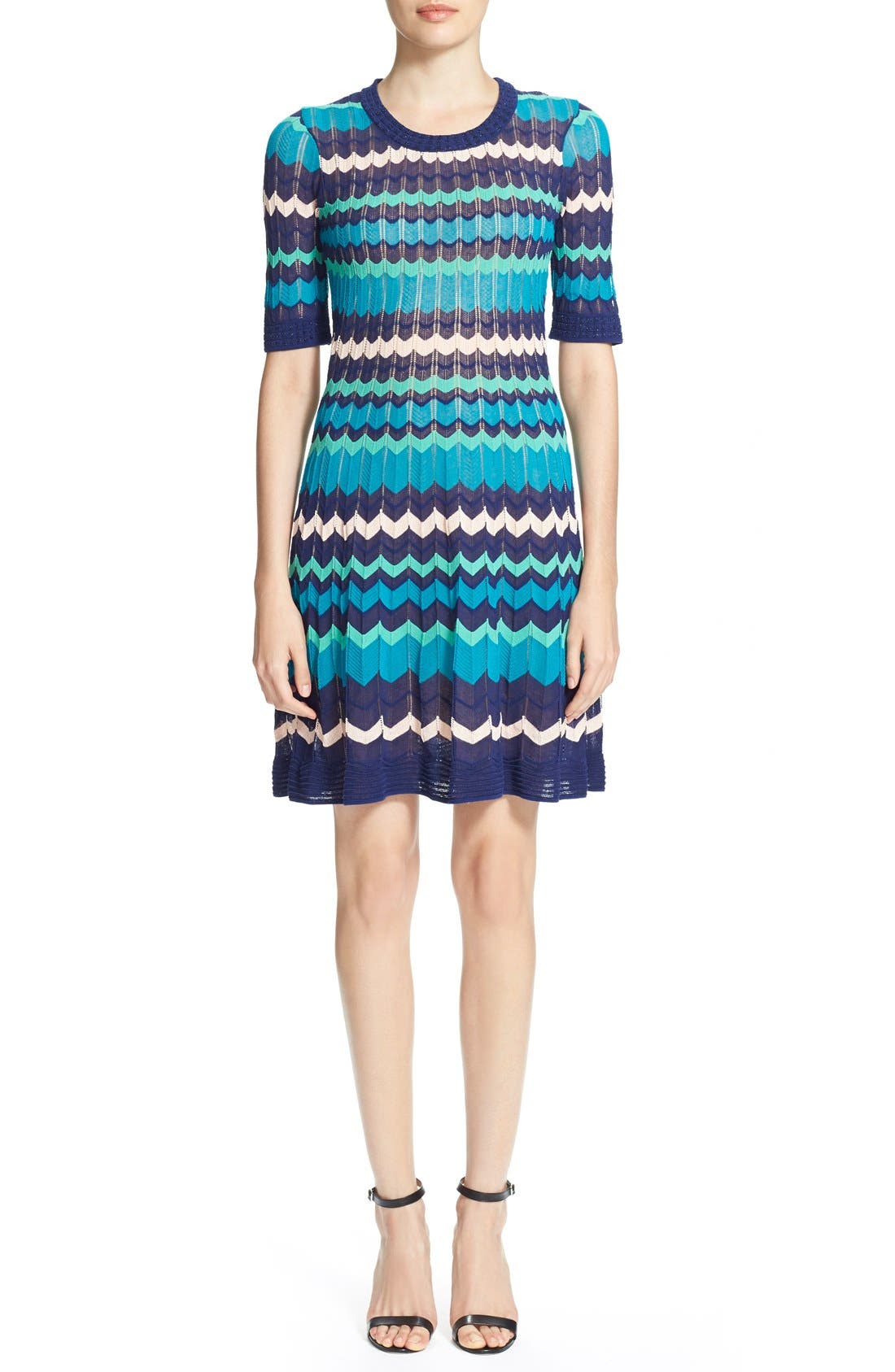 M Missoni Elbow Sleeve Wave Knit Dress Nordstrom