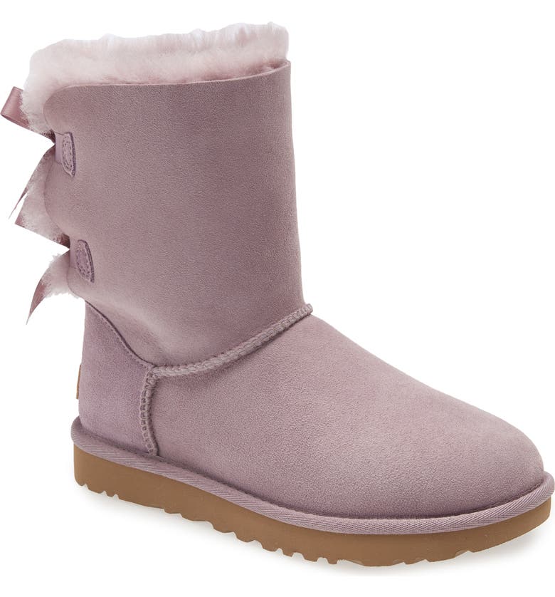 UGG<SUP>®</SUP> Bailey Bow II Genuine Shearling Boot, Main, color, SHADOW