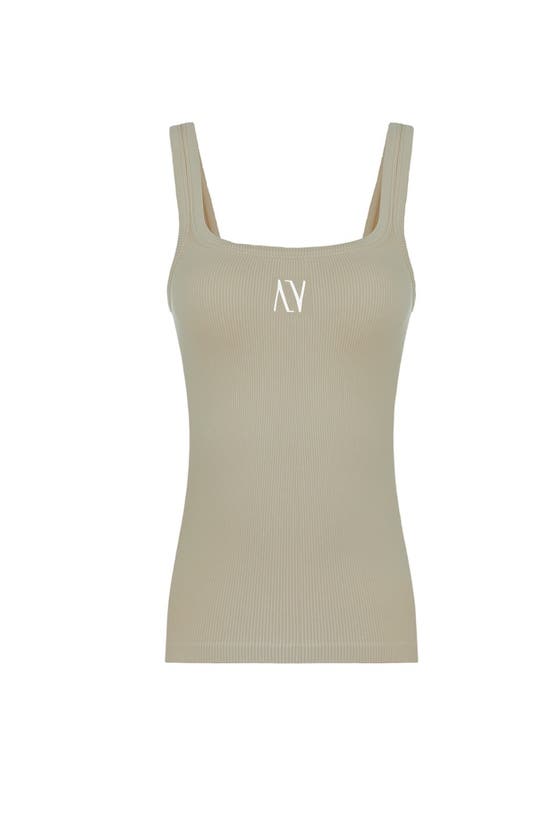 NOCTURNE NOCTURNE RIBBED WIDE STRAP TOP