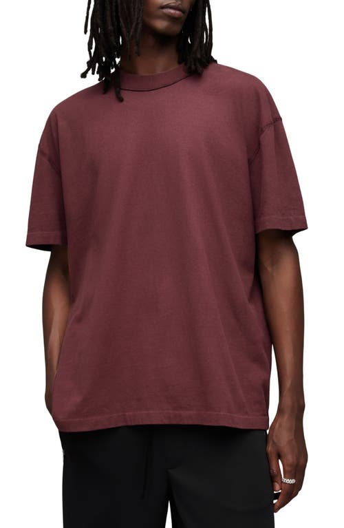 AllSaints Isac Cotton T-Shirt in Mars Red 